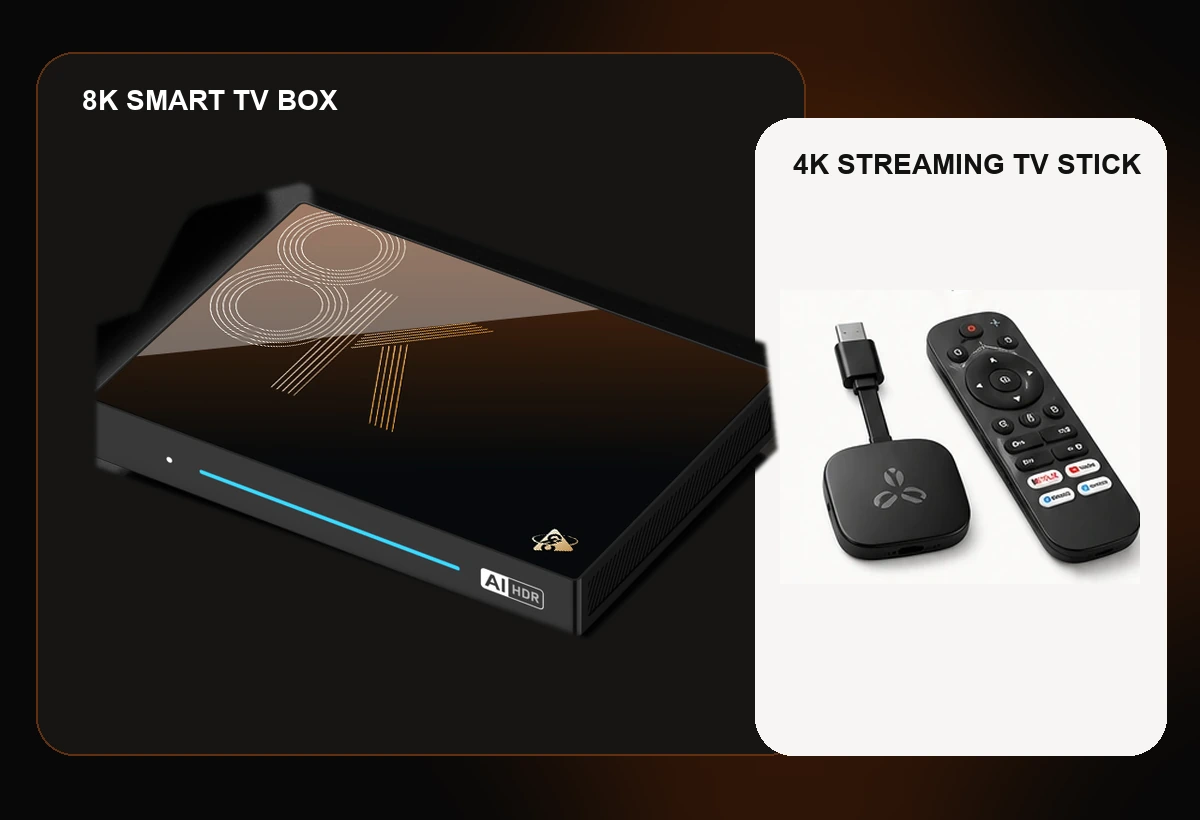 JOYVO 8K Smart TV Box and 4K Streaming TV Stick